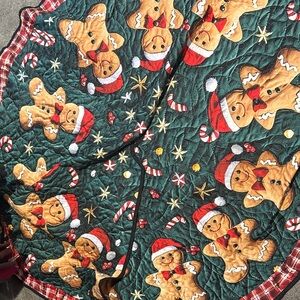 72 inch Festive Gingerbread Christmas Tree Skirt